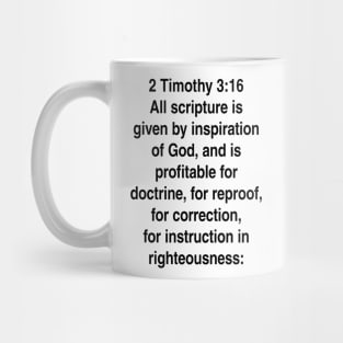 2 Timothy 3:16  King James Version (KJV) Bible Verse Typography Gift Mug